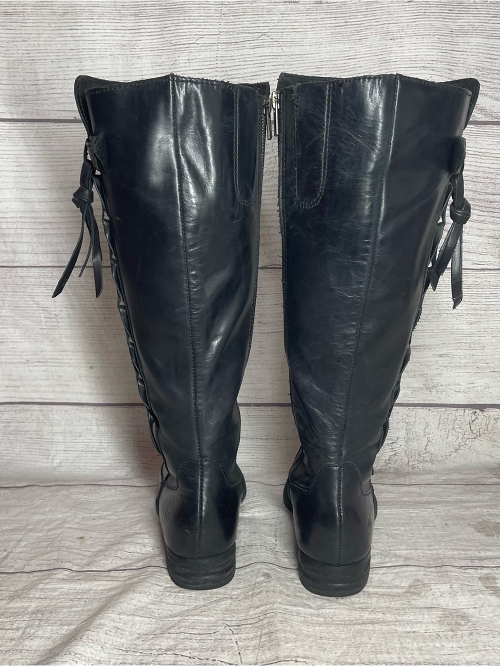 Born Women’s 6.5 Black Leather Knee High Boots - Picture 5 of 11